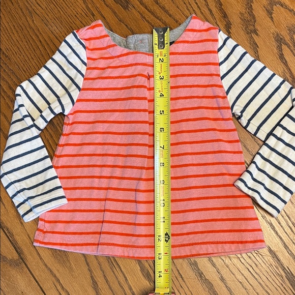 GAP Kids Striped Long Sleeve Tee in Coral and Navy size 2T - Picture 4 of 6
